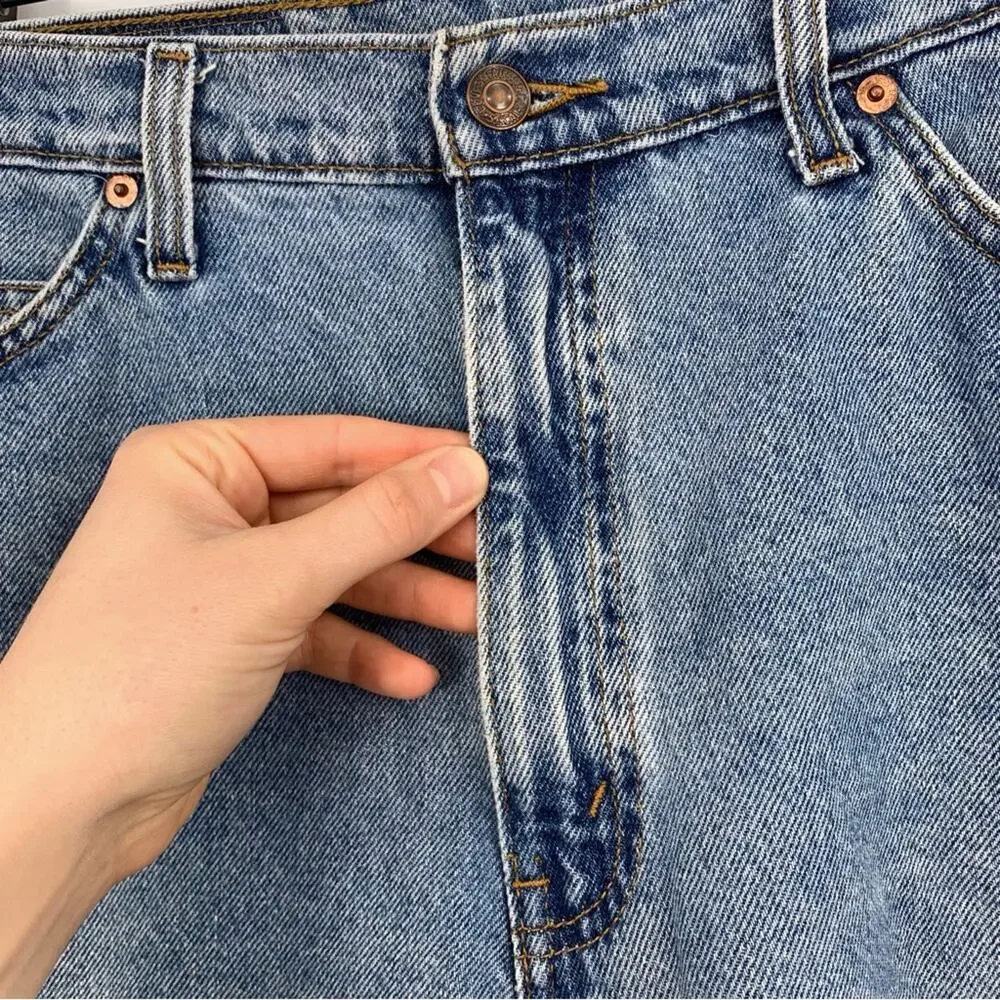 VTG LEVI'S Orange Tab 550 Relaxed Jean Shorts Blue Denim 38